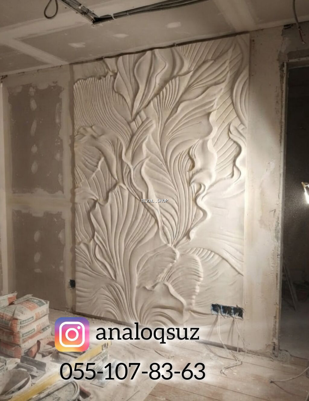 3 d effektli barelyef gorelyef işləri. hər məkana uyğun ( ev, ofis