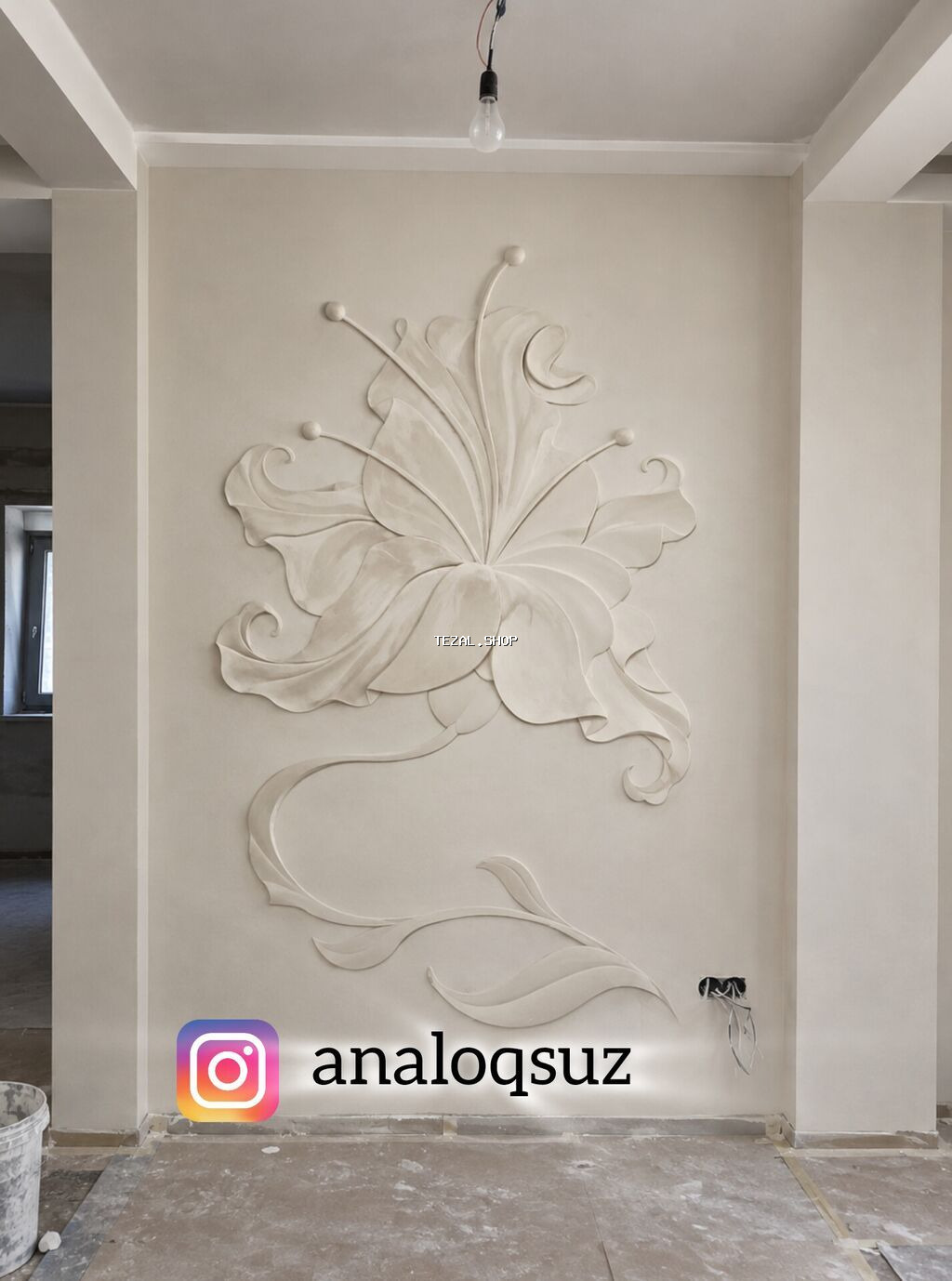 3 d effektli barelyef gorelyef işləri. hər məkana uyğun ( ev, ofis - şəkil 3