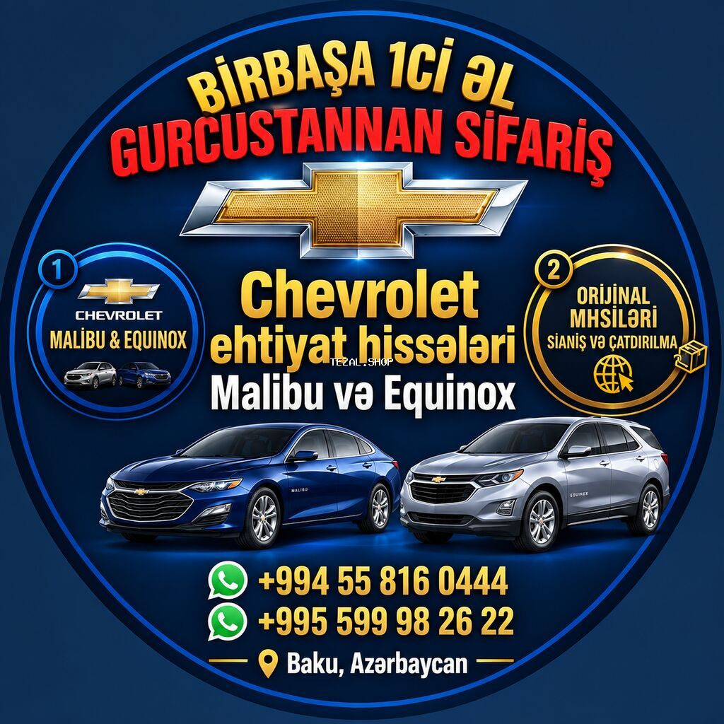 Chevrolet Malibu ve Eqoinox ehtiyat hissələri – ABŞ-dan