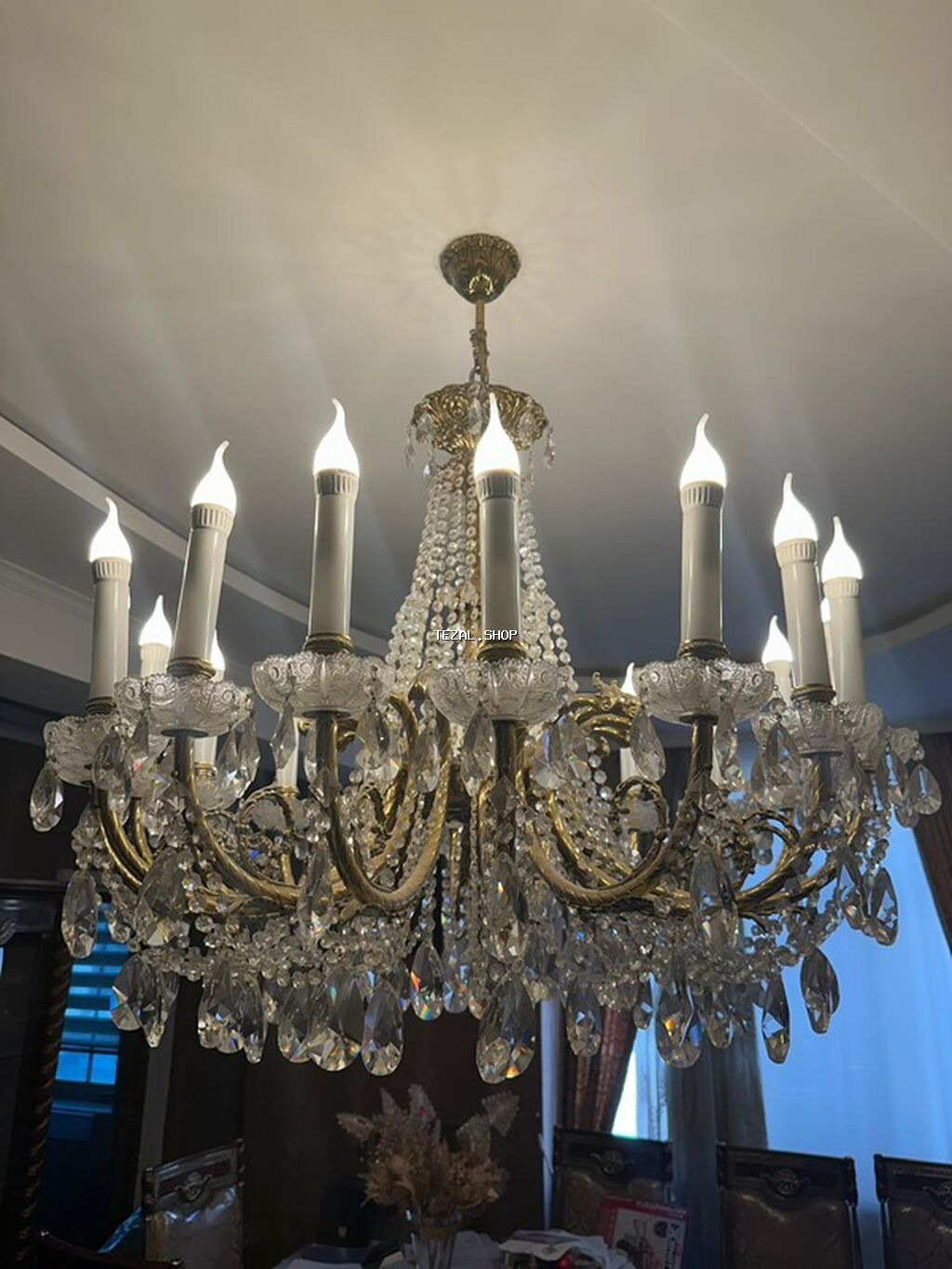 Çılçıraq, 10 və daha çox lampa, Metal