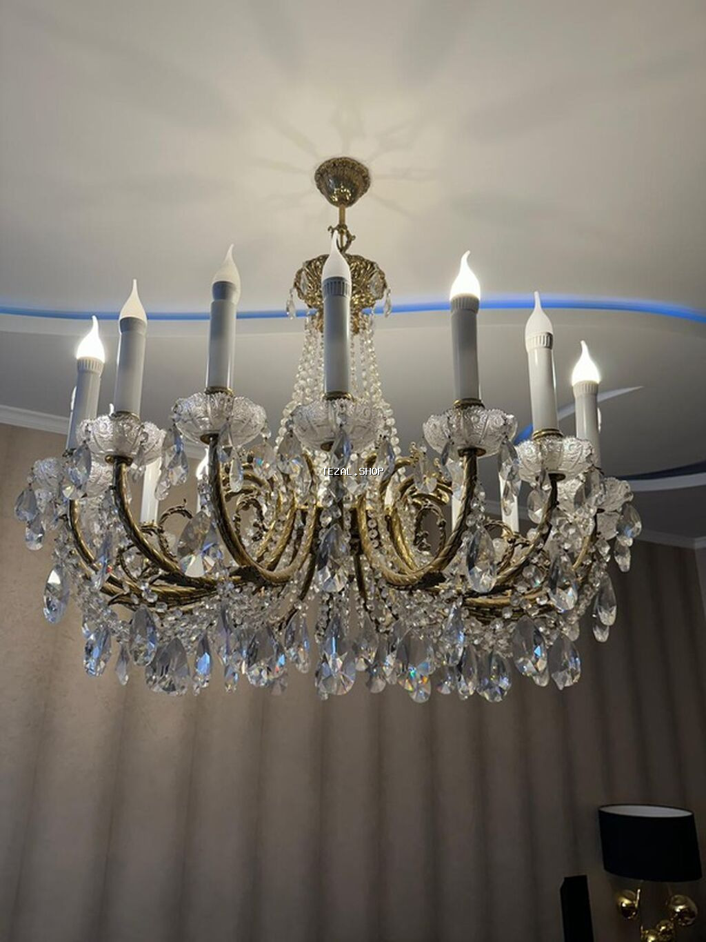 Çılçıraq, 10 və daha çox lampa, Metal - şəkil 2