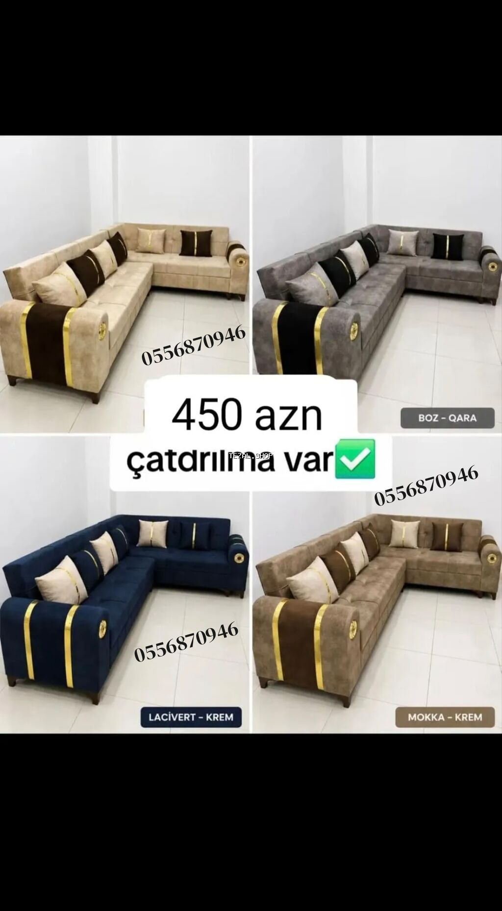Künc divan, Yeni, Açılan, Bazalı, Parça, Şəhərdaxili pulsuz çatdırılma - şəkil 3