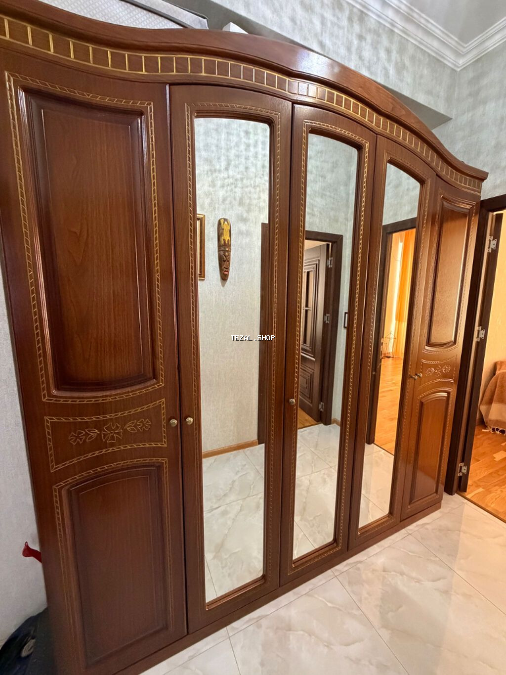 Salam yataq desti satilir 5 qapili,2 tumbali,king size taxti size