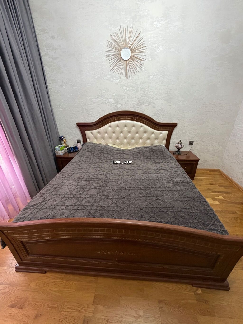 Salam yataq desti satilir 5 qapili,2 tumbali,king size taxti size - şəkil 3