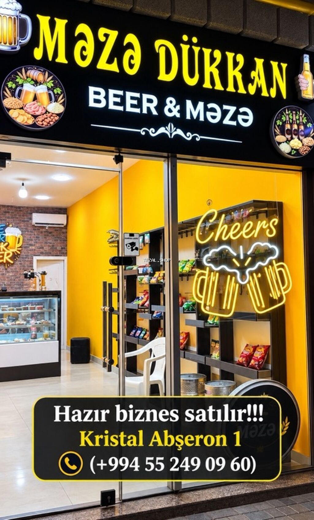 Hazır fəaliyyət göstərən “Məzə Dükkan – Beer & Məzə” konseptli