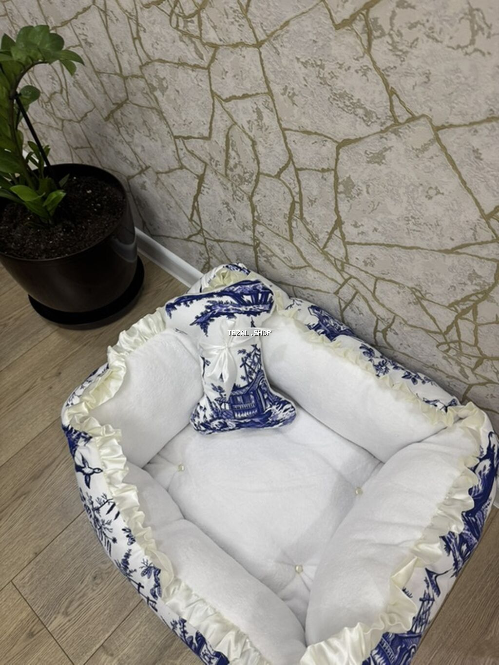 Ev heyvanı üçün yumşaq yataq - Növ: it və pişiklər üçün boudoir tipli - şəkil 2