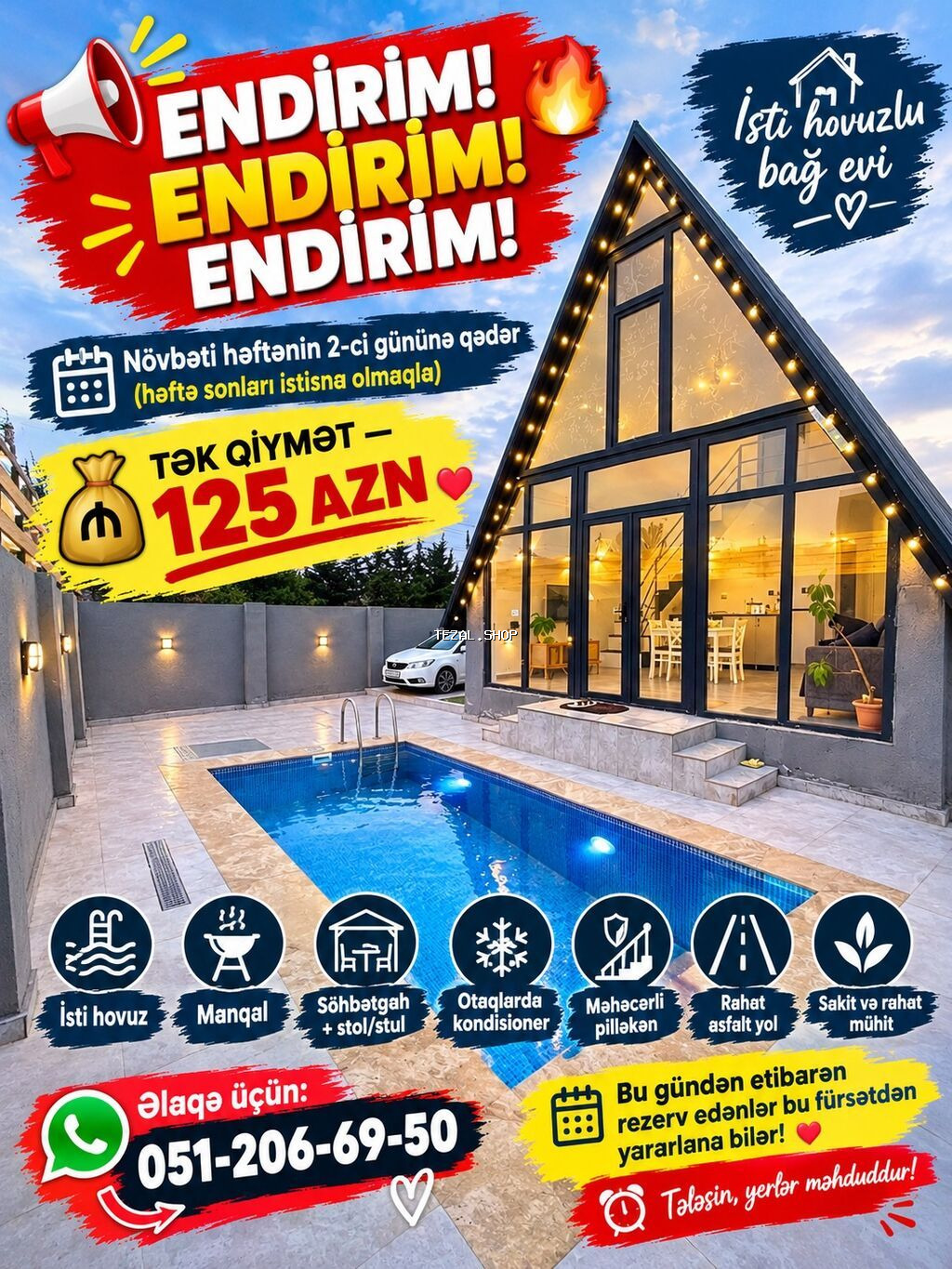 80 kv. m, 3 otaqlı, İnternet