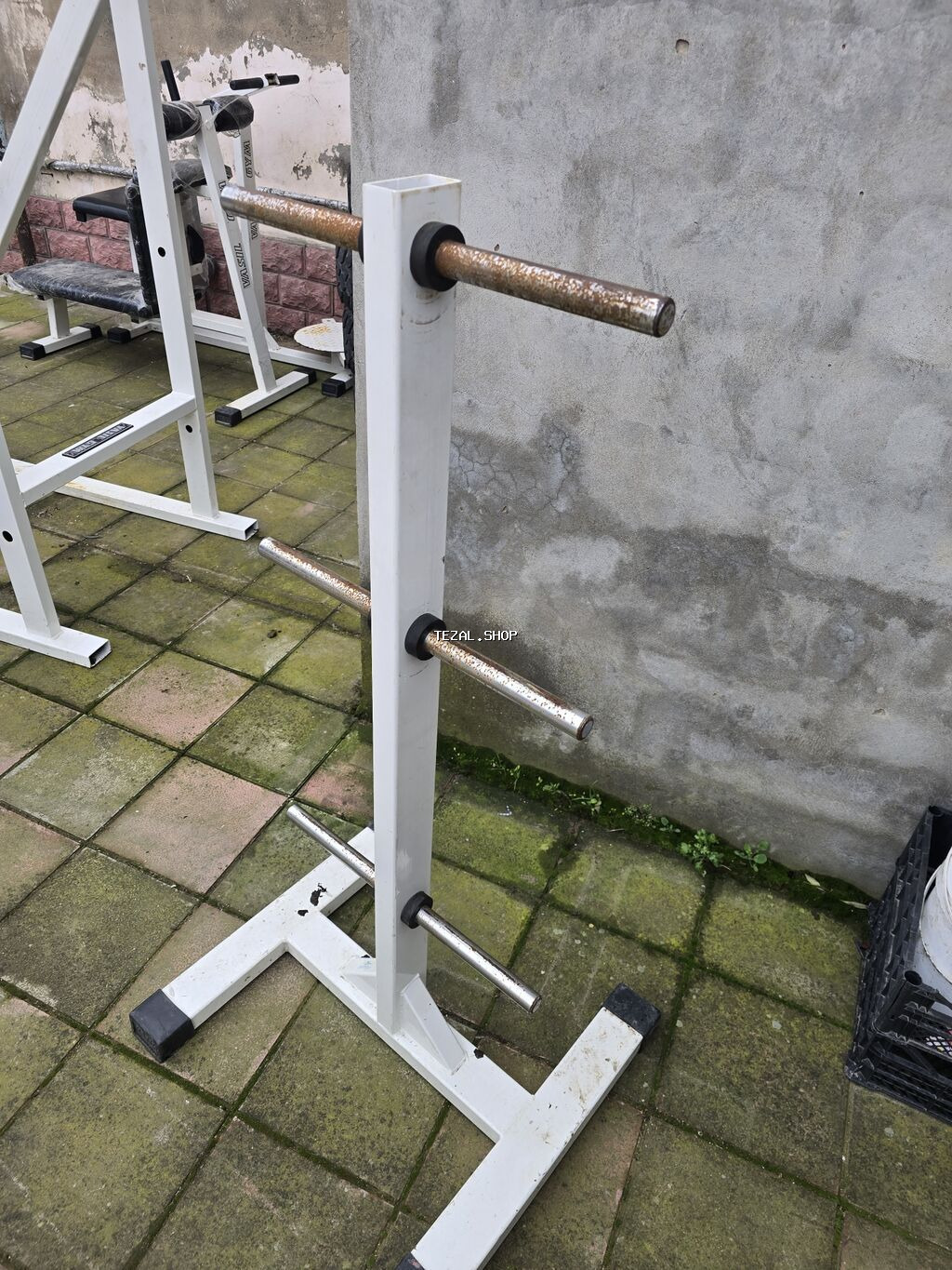 Fitnes diski üçün ştang dəyərləri/çəki lövhələri saxlama stendi - - şəkil 2