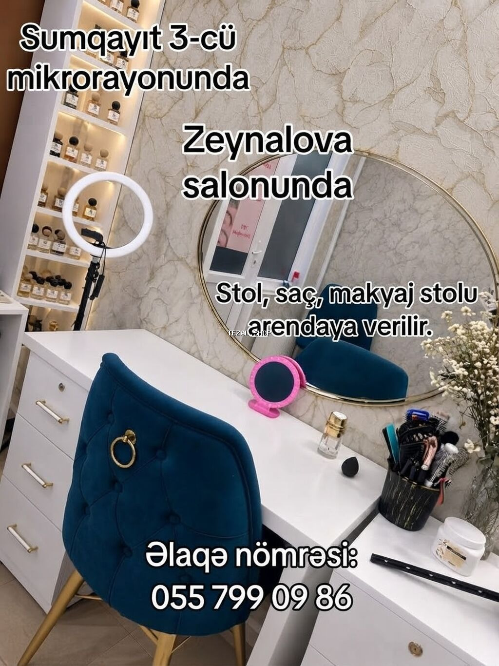 Sumqayıt 3-cü mikrorayonda yerləşən Zeynalova salonunda iş yerləri — TezAl.shop