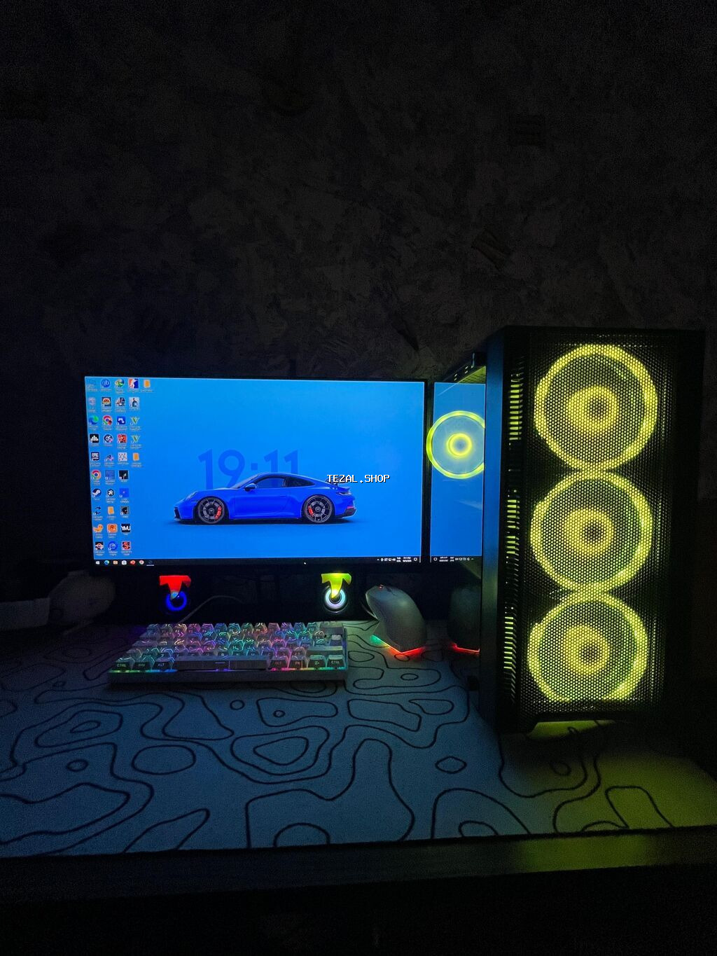 Tam Dəst Gaming PC / Ryzen 5 5600 + RX 6500 XT / Monitor, Siçan