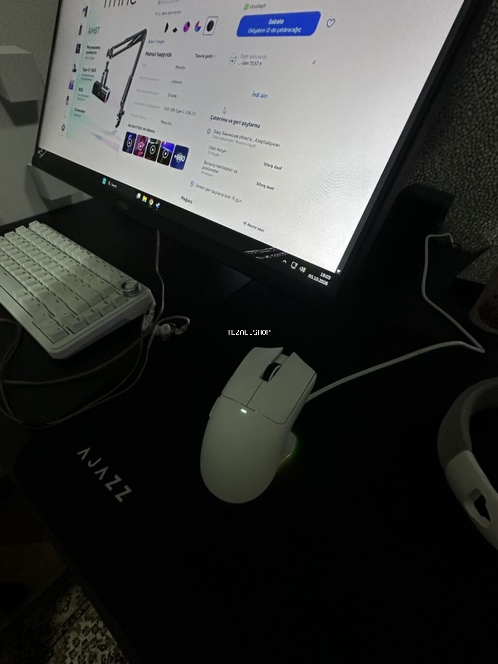 Attack Shark X11 simsiz/simli gaming mouse - Rəng: ağ - Bağlantı