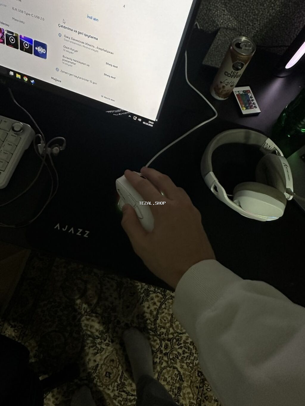 Attack Shark X11 simsiz/simli gaming mouse - Rəng: ağ - Bağlantı - şəkil 4