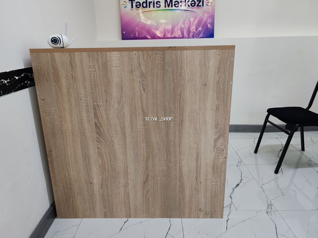 Laminatdan hazırlanmış resepsiyon/registrasiya masası. - Təbii ağac