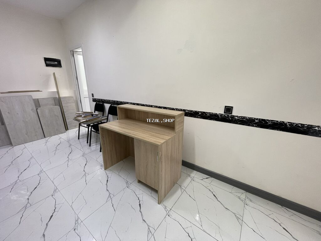 Laminatdan hazırlanmış resepsiyon/registrasiya masası. - Təbii ağac - şəkil 3