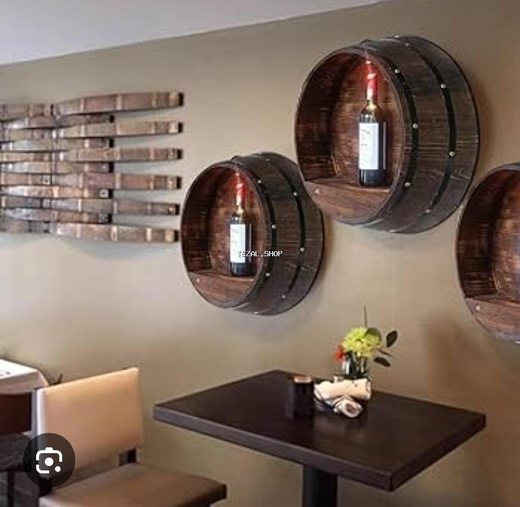 Dekorativ yumru dolab-çəllək, sifarişlə hazırlanması. Restoran bar - şəkil 4