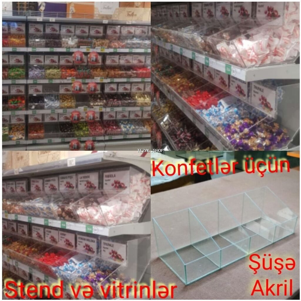 Konfet və çərəz üçün vitrinlər sifarişlə hazırlanır - şəkil 5