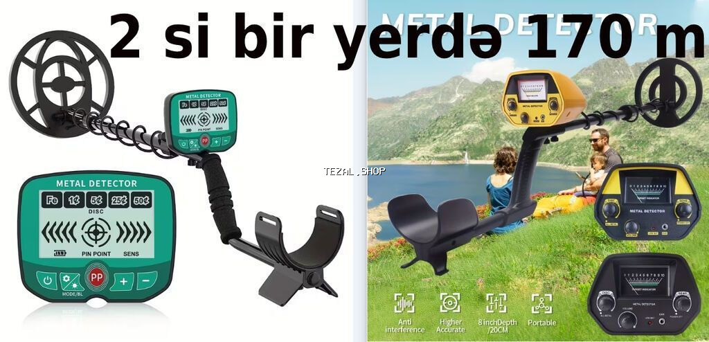Metal detektoru. ⛔2 ədəd bir yerdə satılır.Bir yerdə ümumi qiymət 170