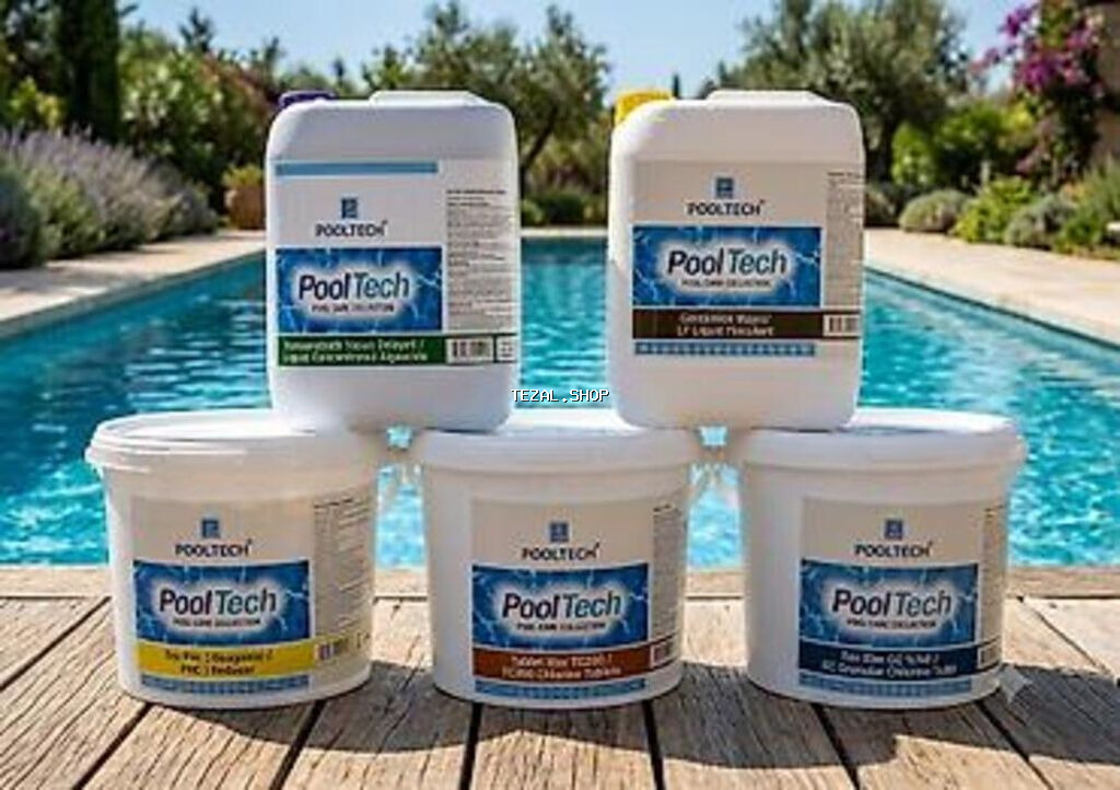 🏊‍♂️ POOLTECH 5 LİTRLİK HOVUZ KİMYƏVİ DƏSTİ — 5 MƏHSUL 💧 ✨ Hovuz