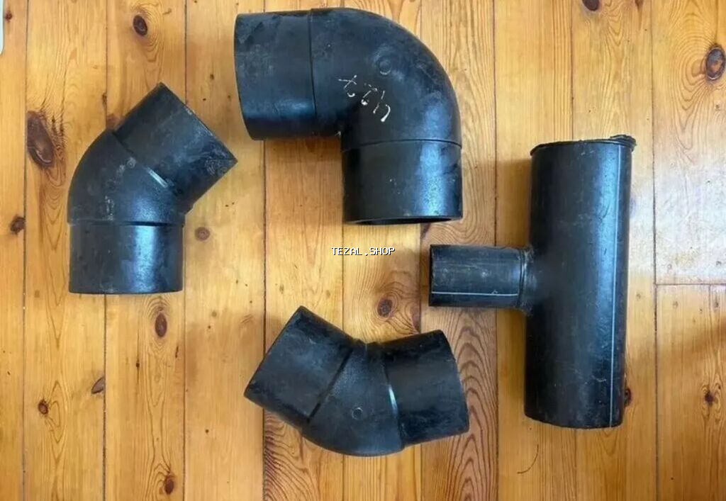 PE boru birləşdirici detalları dəsti Tərkib: - 3 ədəd dirsək: 45° və