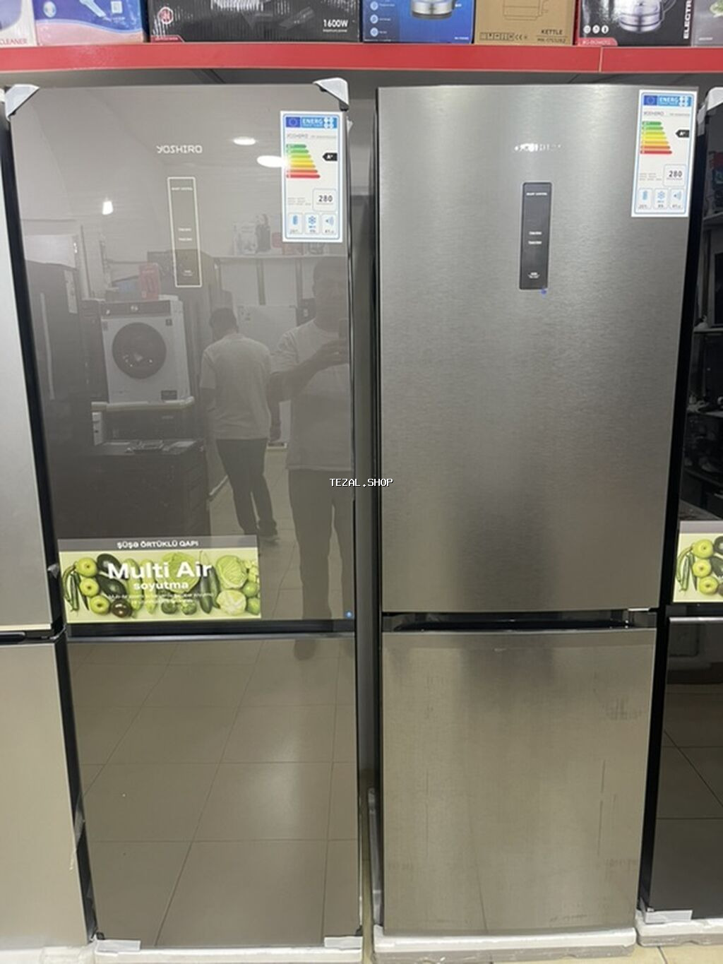 YOSHIRO soyuducu – model YRF-B290NF60SGSX - Enerji sinfi: A+ - İllik - şəkil 2