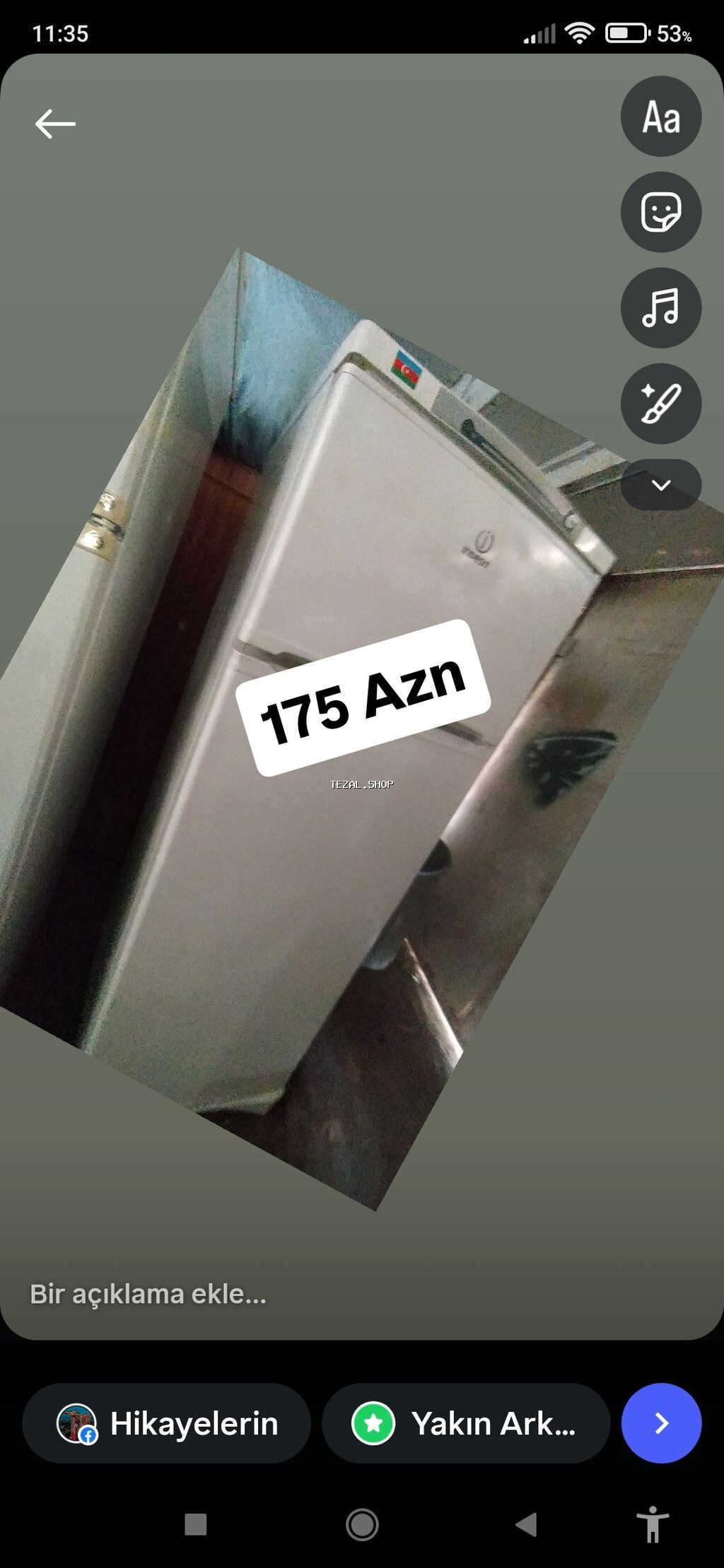 Məhsul: 2 ədəd iki qapılı soyuducu - Ağ rəng, yuxarıda dondurucu