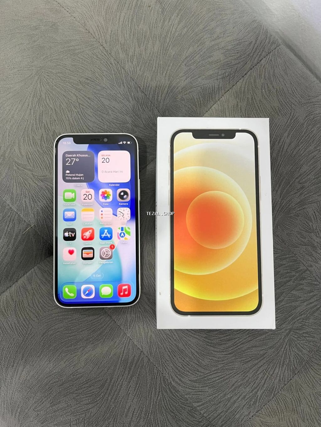 IPhone 12, 128 GB, Ağ, Zəmanət, Kredit, Simsiz şarj - şəkil 2