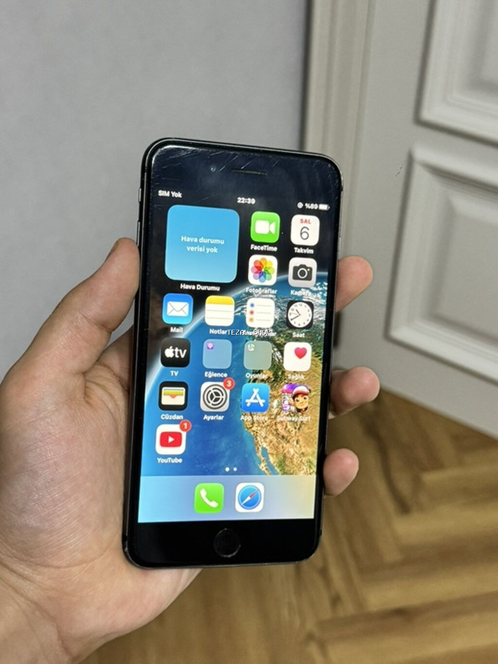 IPhone 8 Plus, 64 GB, Qara, Barmaq izi - şəkil 3
