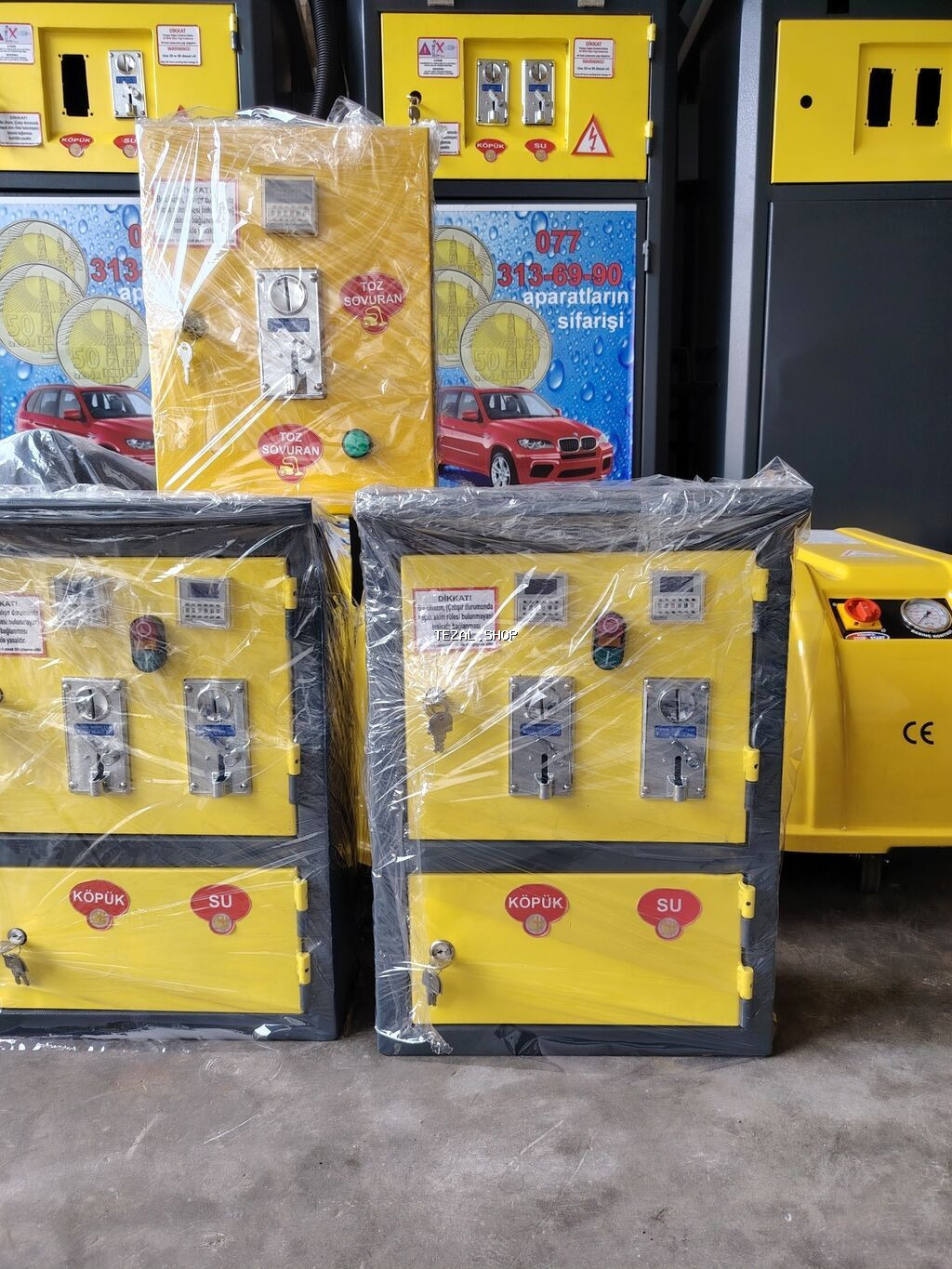 50 qəbiy və digər pularla işləyən avtoyuma aparatları vər nördə