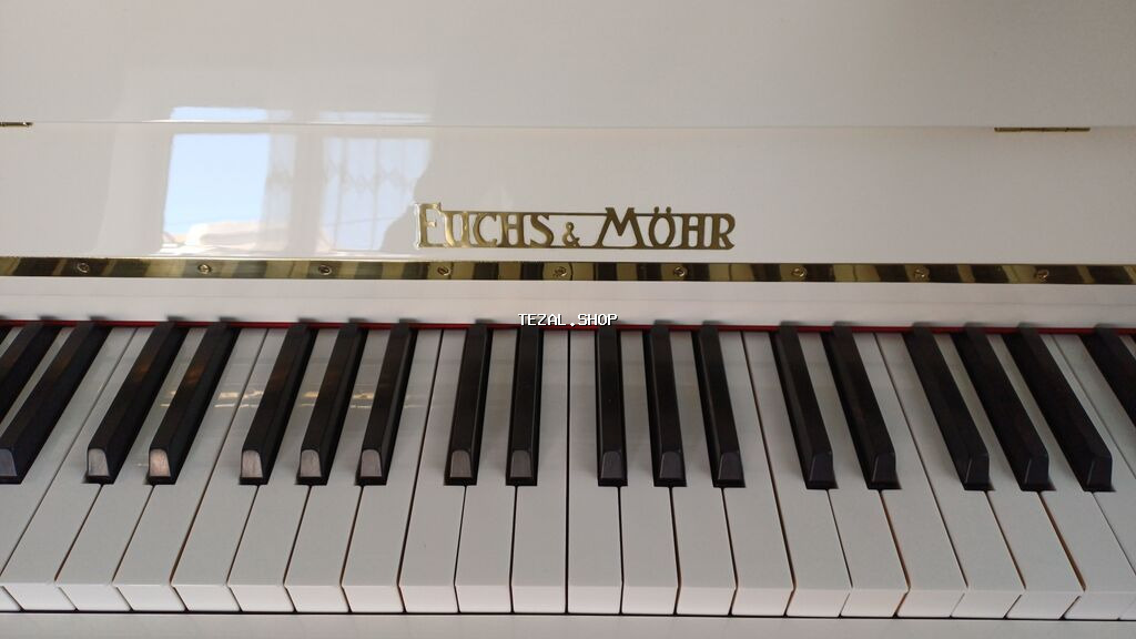 Ağ rəngdə akustik upright pianino – Fuchs & Möhr. - Klassik 88 - şəkil 3