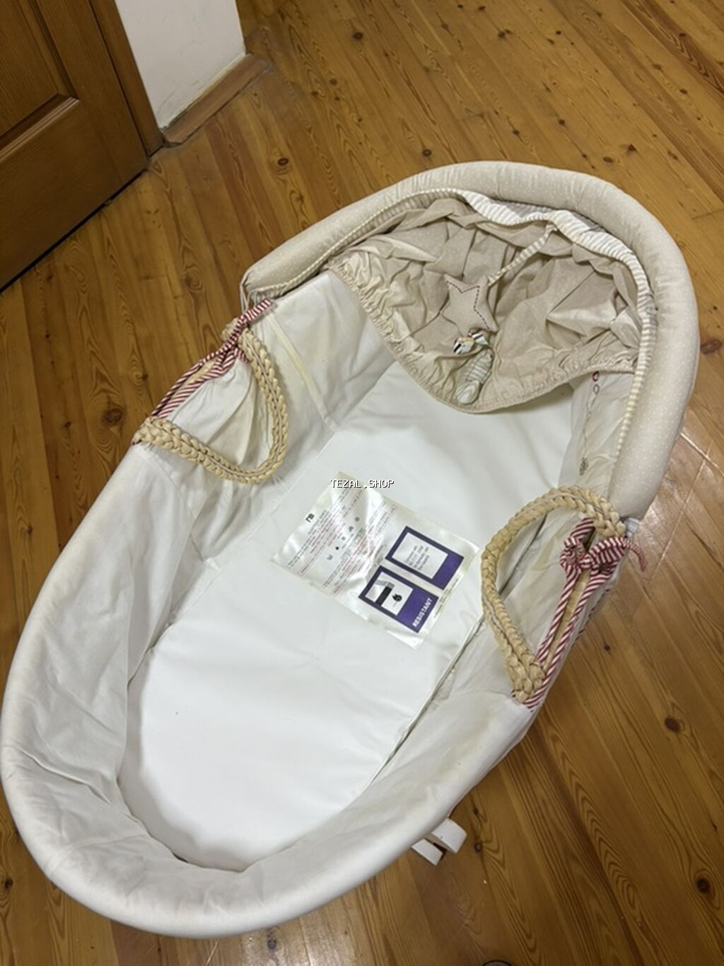 Baha alınıb. Mothercare original körpə beşiyi (Moses basket). Təzə - şəkil 3