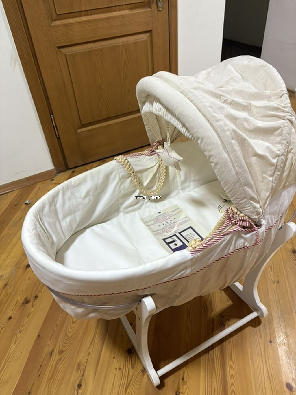 Baha alınıb. Mothercare original körpə beşiyi (Moses basket). Təzə - şəkil 5