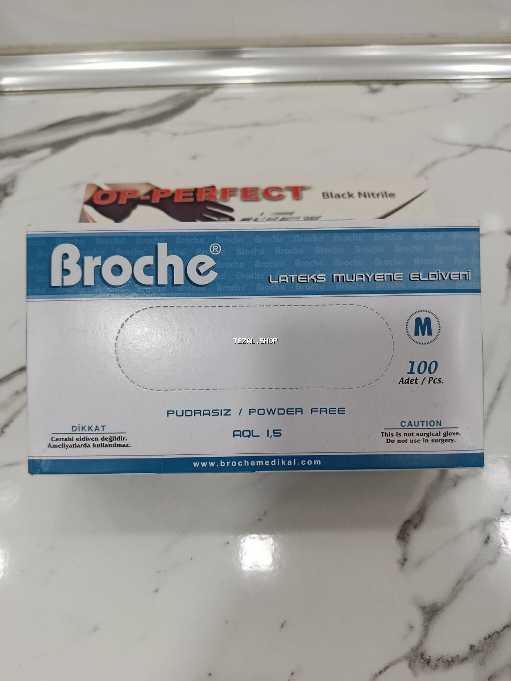 Ortaboy 6m broche s-m razmel latex.
Tibbi əlcək