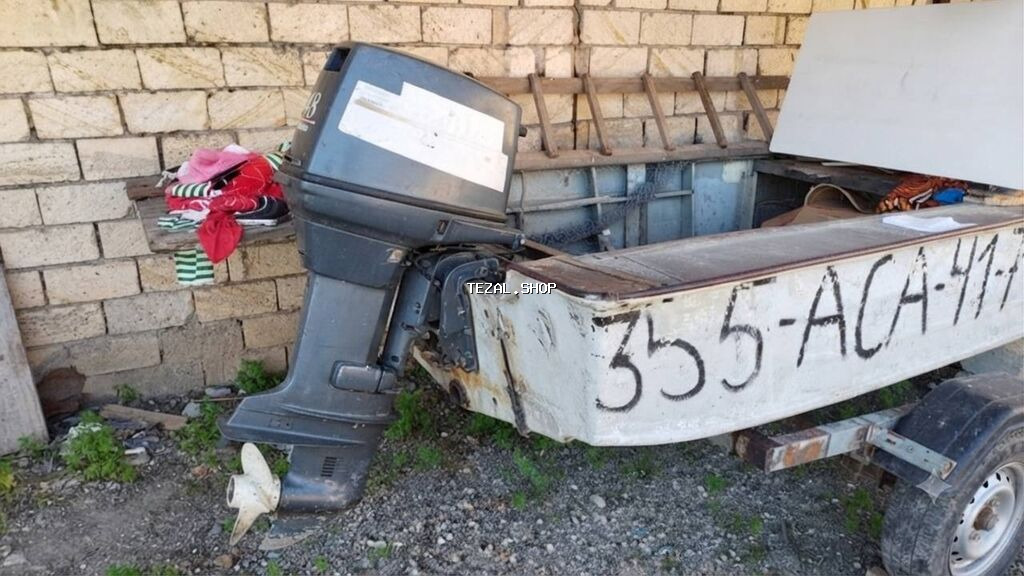 Yamaha Enduro 48 asma qayıq mühərriki və kiçik fiber/qaynaq gövdəli