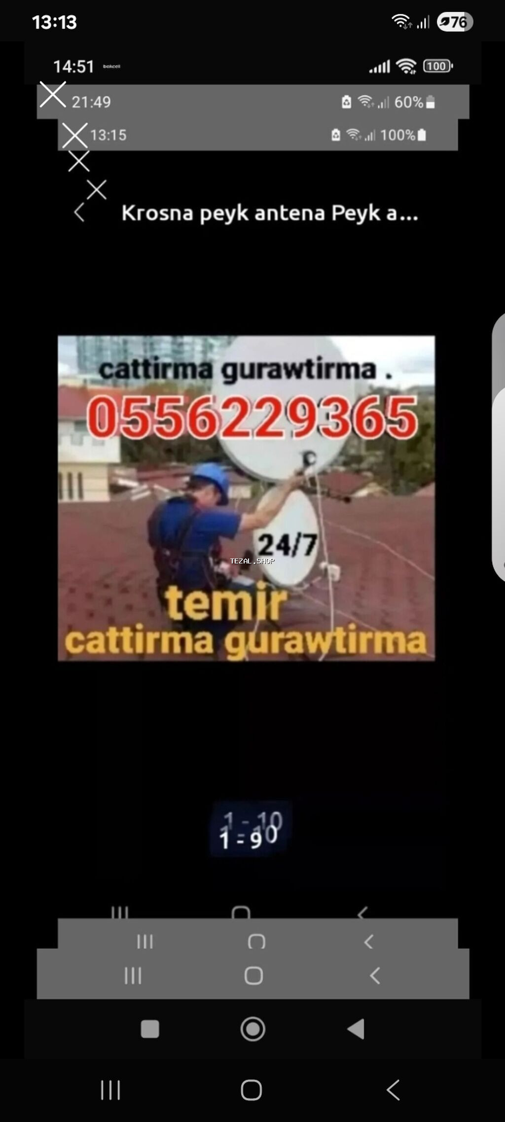 Peyk antenalarının quraşdırılması | Tənzimlənmə, Təmir, Quraşdırılma | Zəmanət