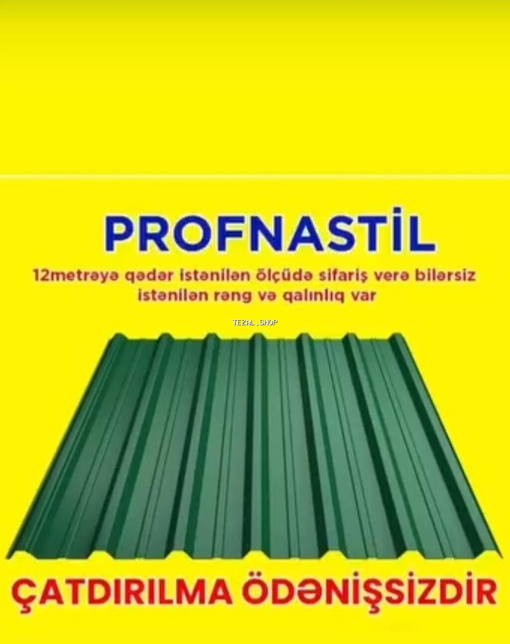 Şifer, Dəmir, Yeni, Pulsuz çatdırılma, Zəmanətli, Kredit var - şəkil 3