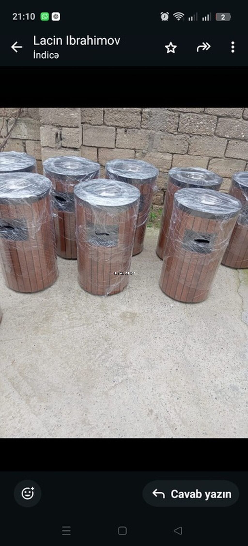 Məhsul: Taxta üzlü zibil qutuları (üstü metal küllük/siqaret qutusu - şəkil 5
