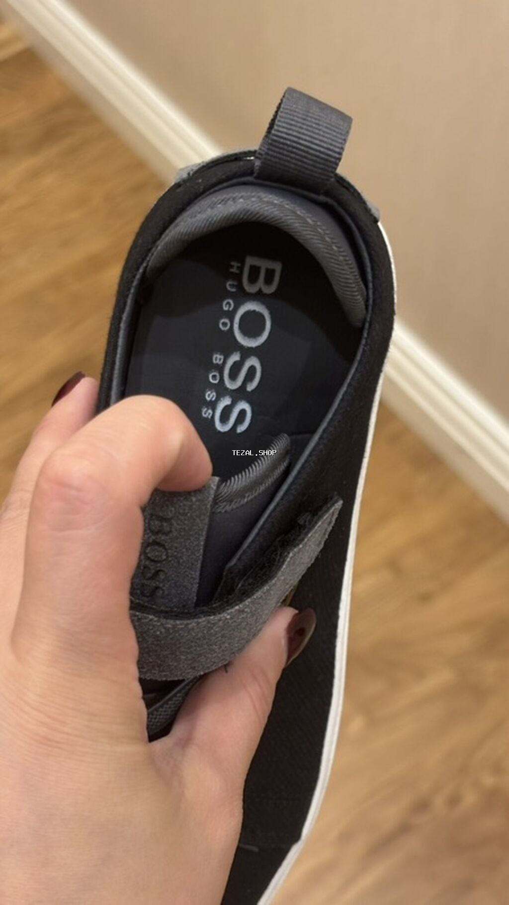 HUGO BOSS uşaq krossovkası -original - Rəng: qara üst, boz detal və - şəkil 3