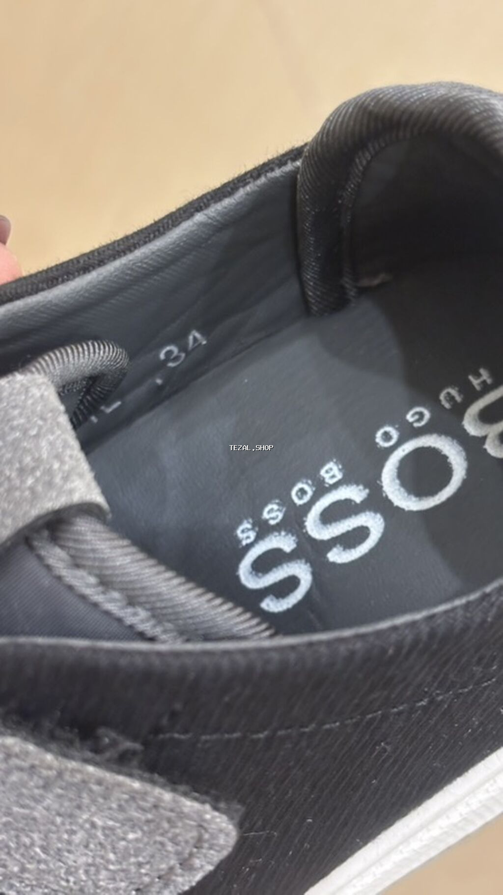 HUGO BOSS uşaq krossovkası -original - Rəng: qara üst, boz detal və - şəkil 5