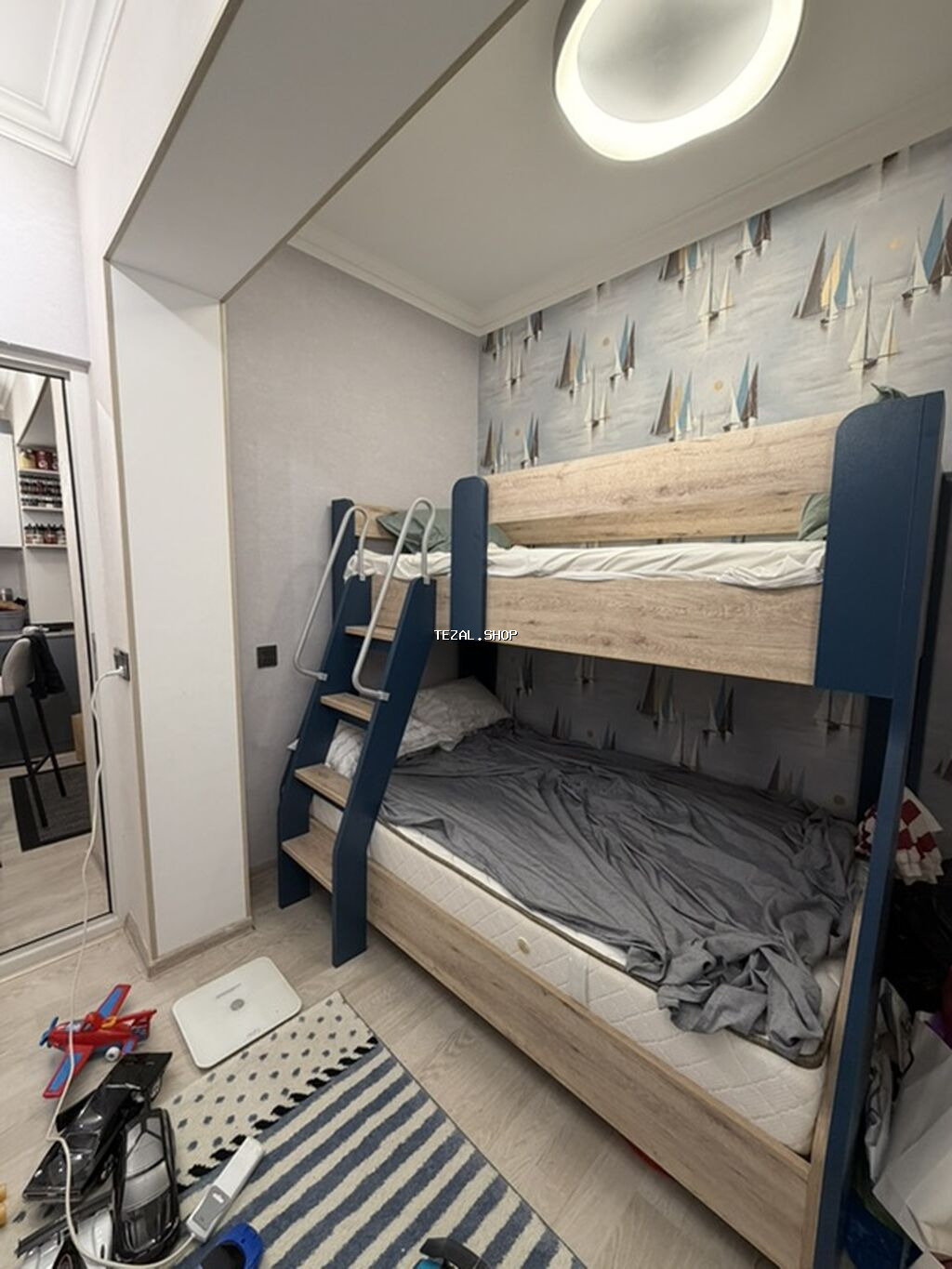 Oğlan və qız üçün, Yeni, Çarpayı, Matras ilə, Siyirməsiz, Laminat - şəkil 2