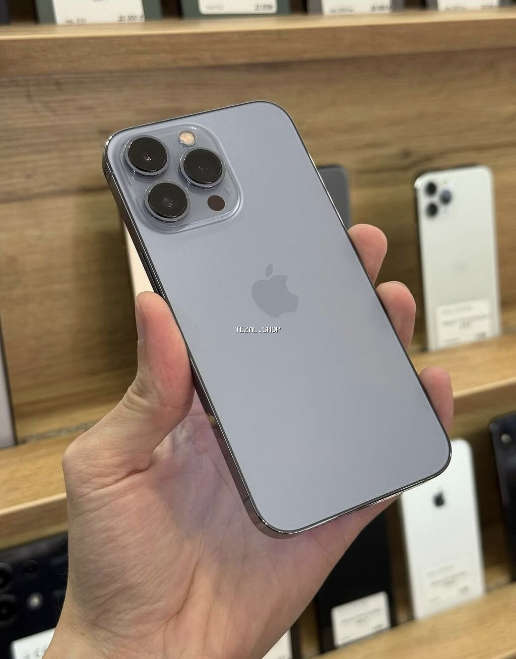 IPhone 13 Pro, 128 GB, Sierra Blue, Zəmanət, Simsiz şarj, Face ID