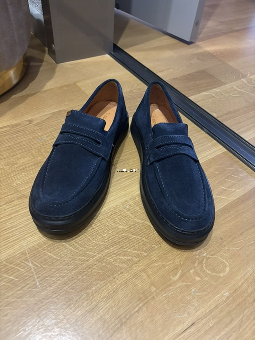 Məhsul: Kişi mokasinləri (lofer) - Rəng: Tünd göy (navy) - Material - şəkil 2
