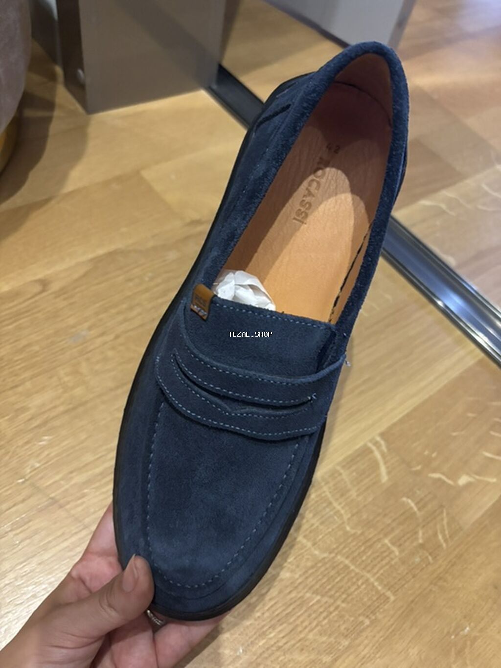 Məhsul: Kişi mokasinləri (lofer) - Rəng: Tünd göy (navy) - Material - şəkil 3