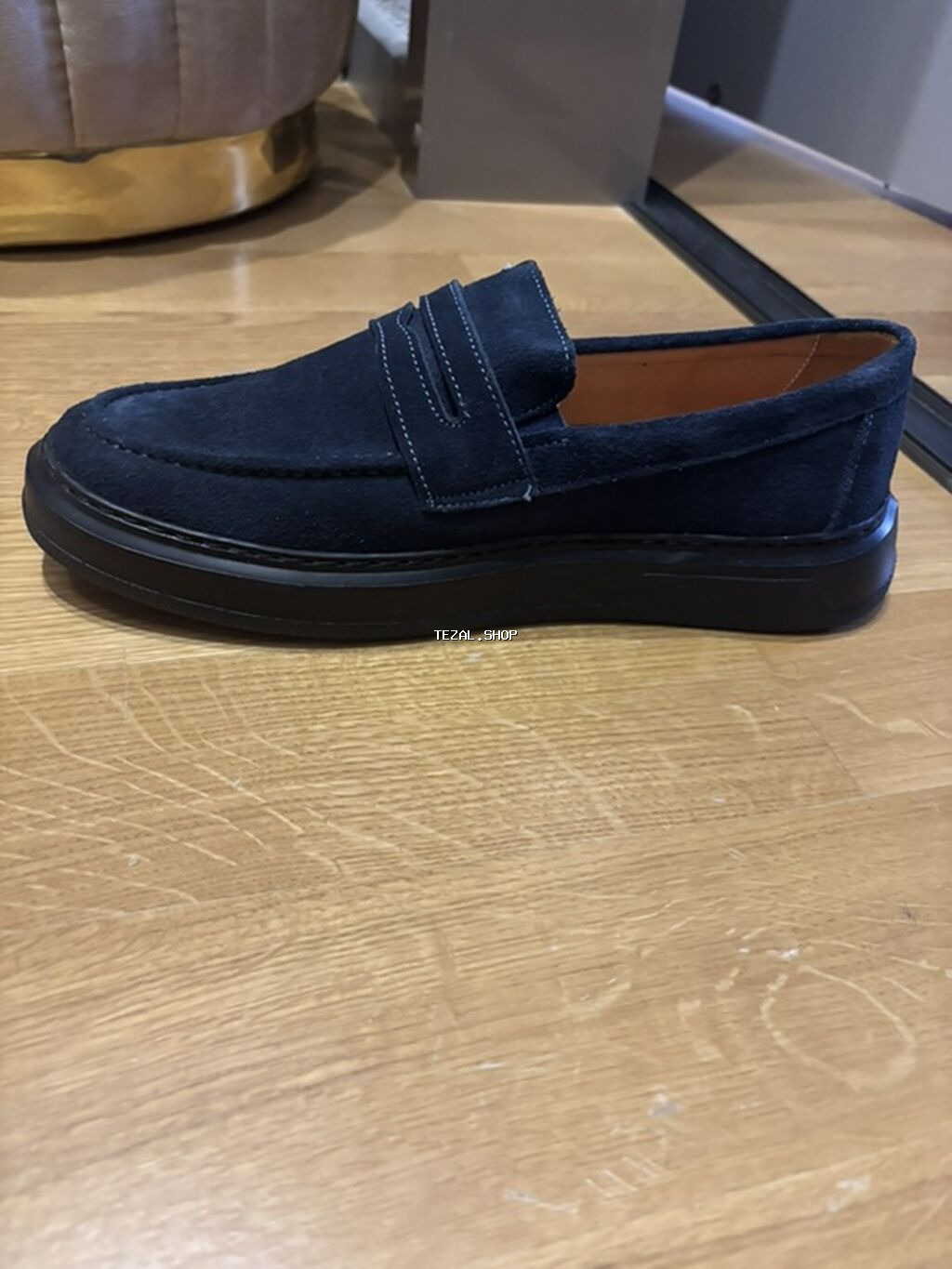 Məhsul: Kişi mokasinləri (lofer) - Rəng: Tünd göy (navy) - Material - şəkil 4