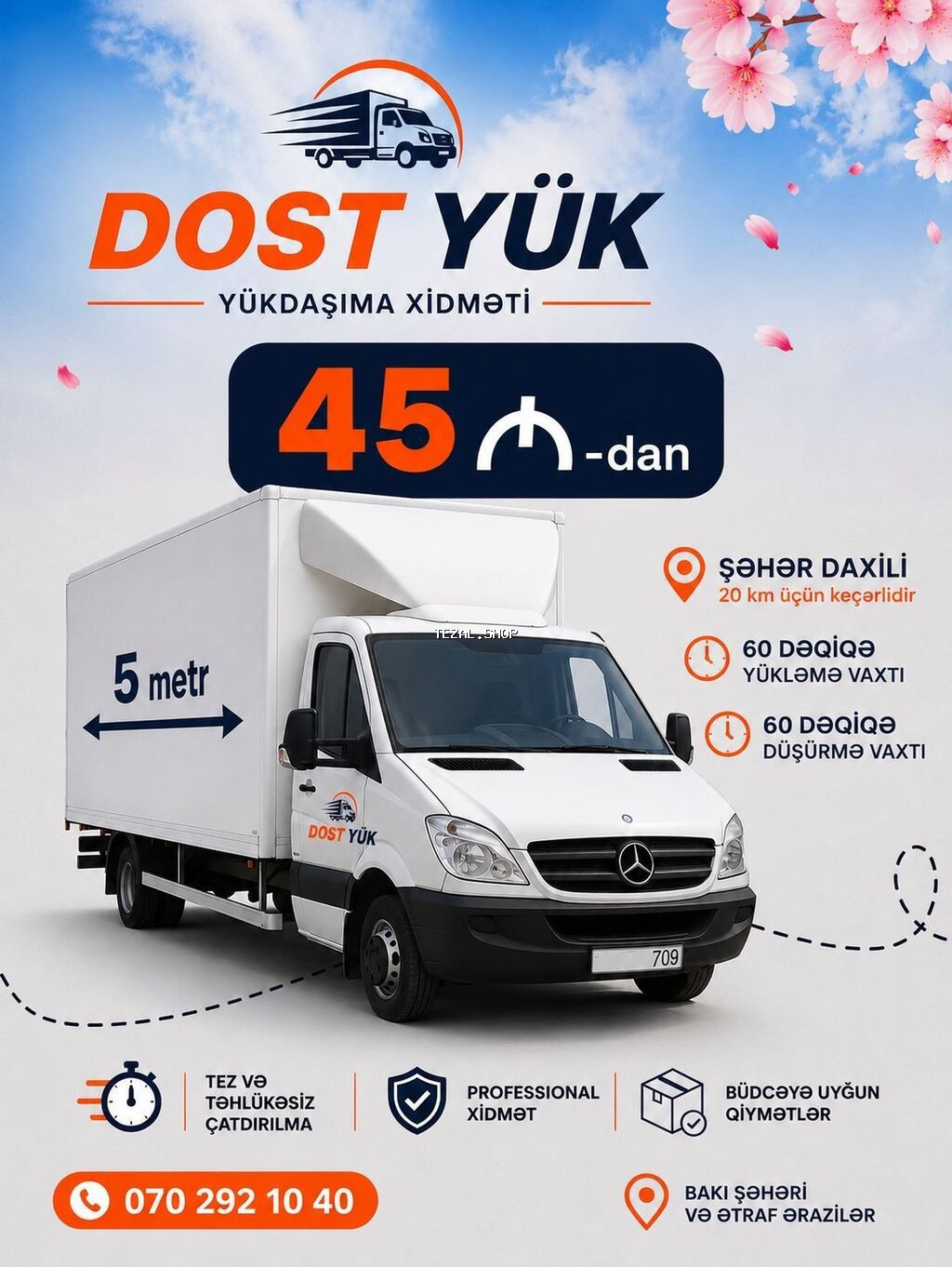 DOST YÜK – yükdaşıma xidməti Xidmətlər: - Ev əşyalarının daşınması - - şəkil 5