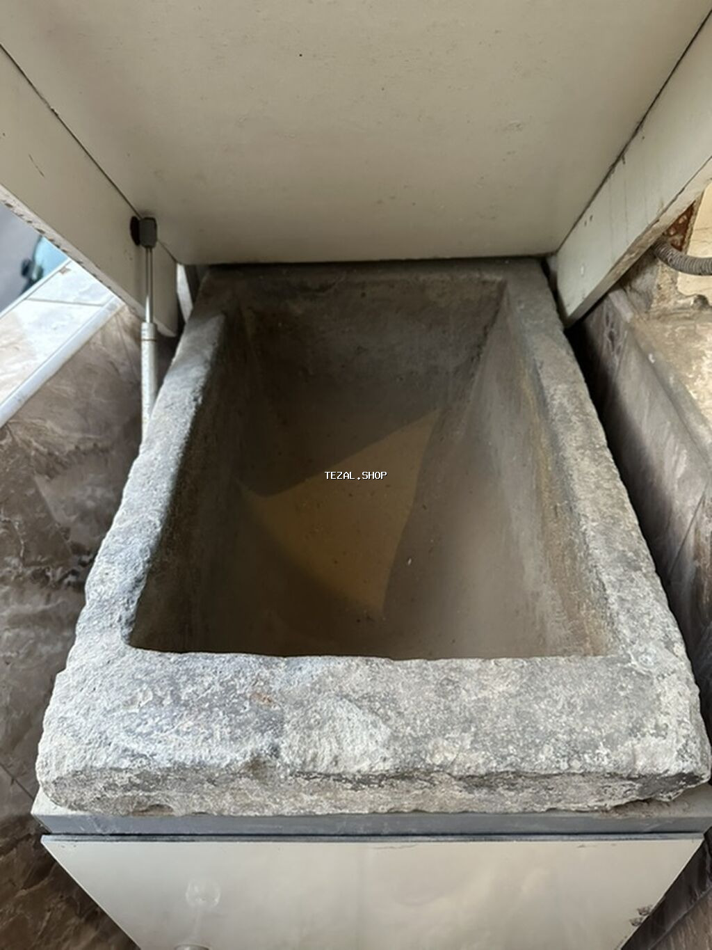 Beton su çəni (balkon üçün), üstü qapaqlı dolab daxil. 1930-1940 ci - şəkil 5