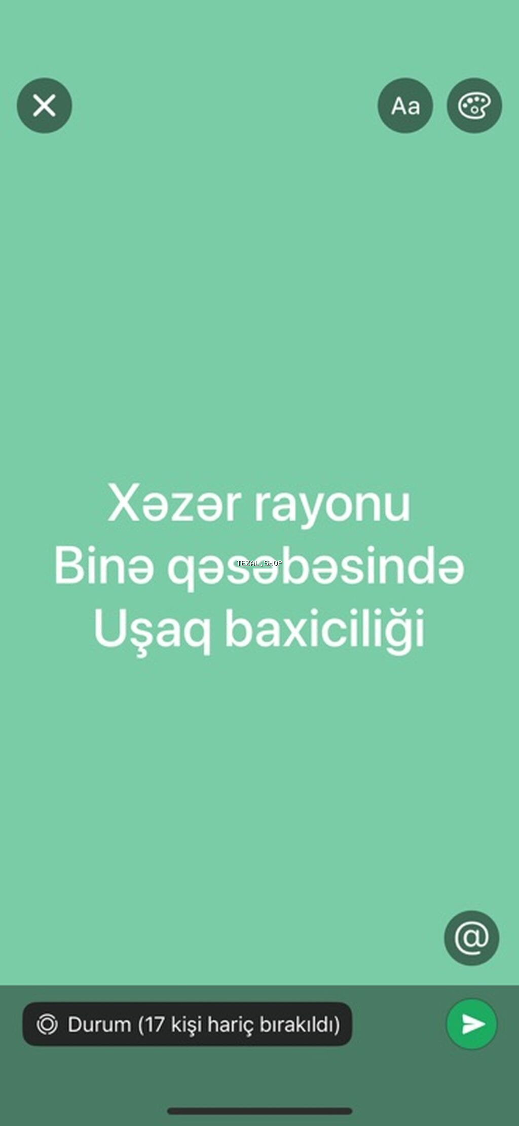 Xəzər rayonu, Binə qəsəbəsində uşaq baxıcılığı xidməti - Ev