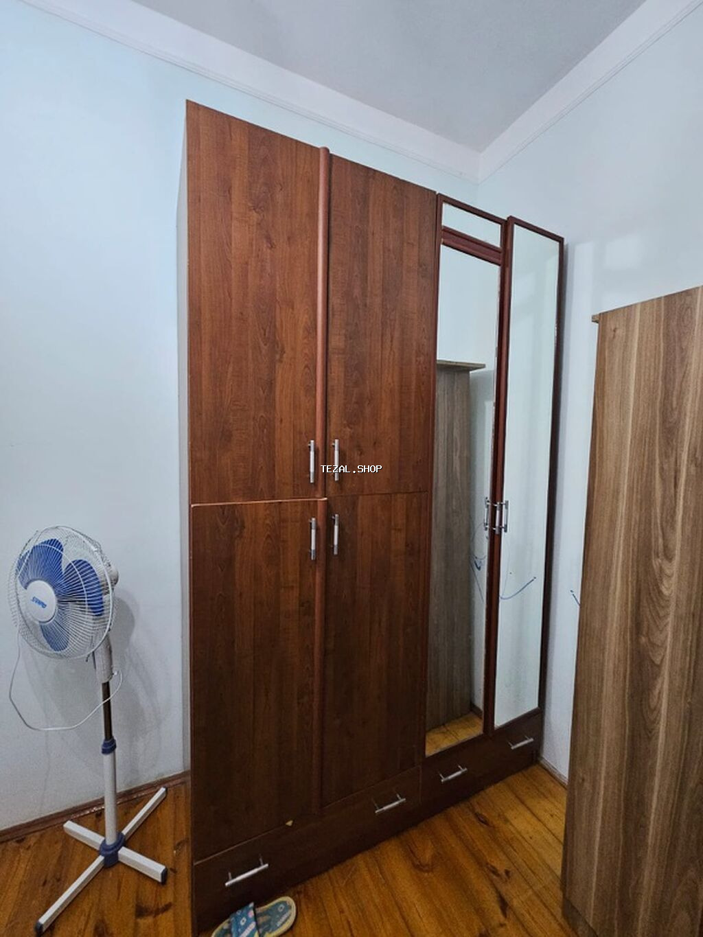 Yataq otağı üçün dolab dəsti - Material: ağac teksturalı laminat - şəkil 2