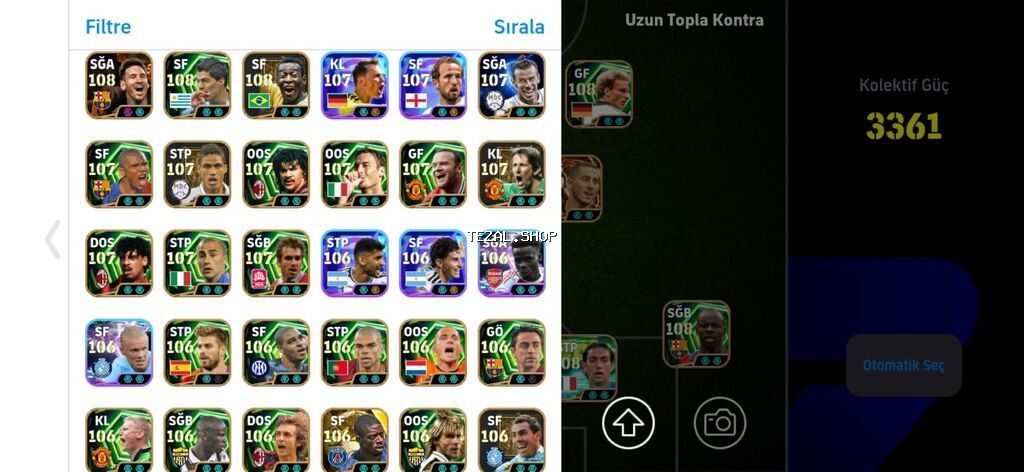 EFootball hesabı – yüksək reytinqli komanda və zəngin kart - şəkil 2