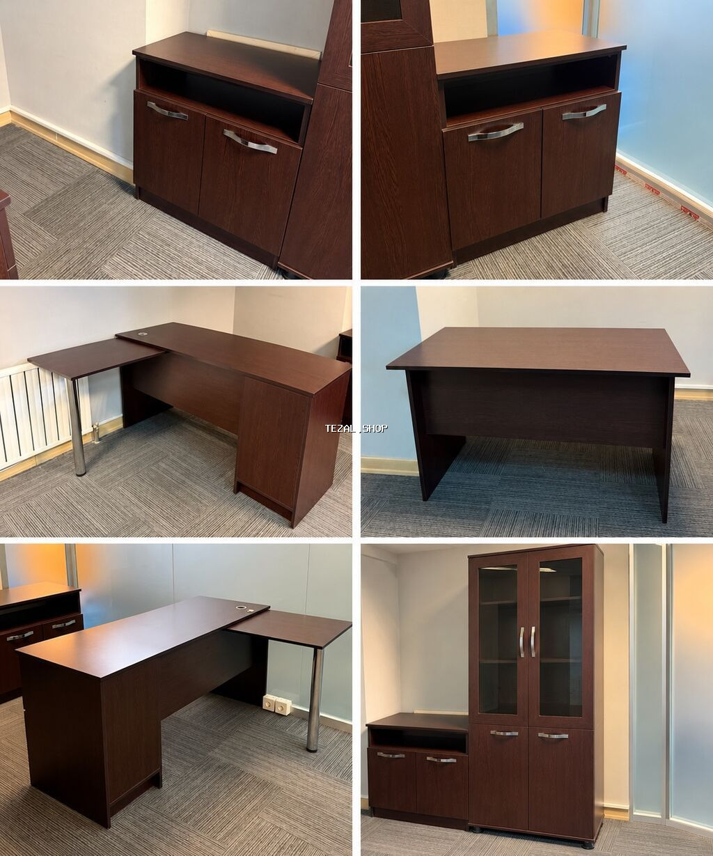 Ofis mebel dəsti Dəstə daxildir: * 3 ədəd kompüter masası * 2 ədəd