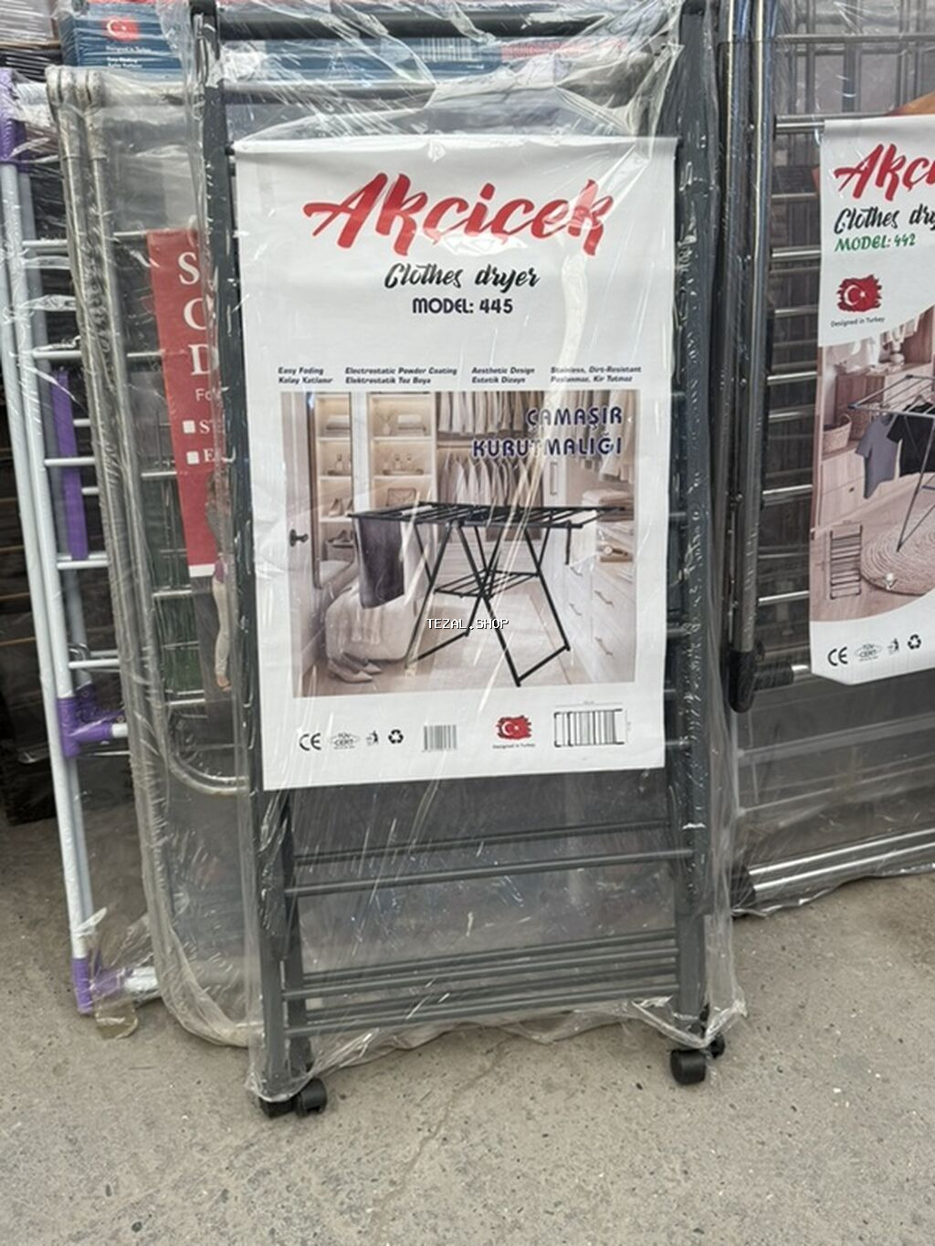 Akcicək paltarqurudan asılqan – Clothes Dryer Model: 445 və 444